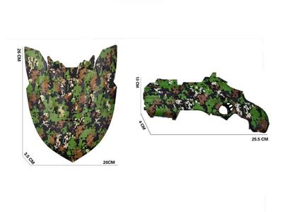 Jungle camouflage EVA soft bullet gun + shield